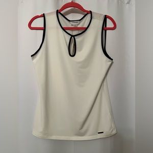 Calvin Klein White Keyhole Tank S